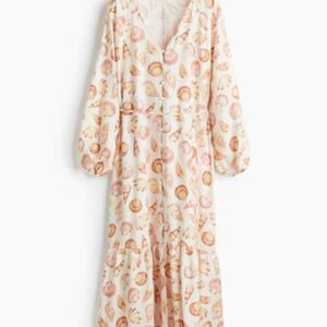 H&M Long Sleeve Dress with Seashell Print